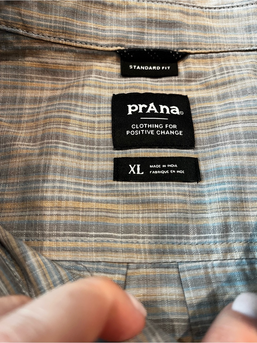 NWT Prana Men’s Groveland Popover Flint Short Sleeve Shirt- XL - Picture 9 of 11